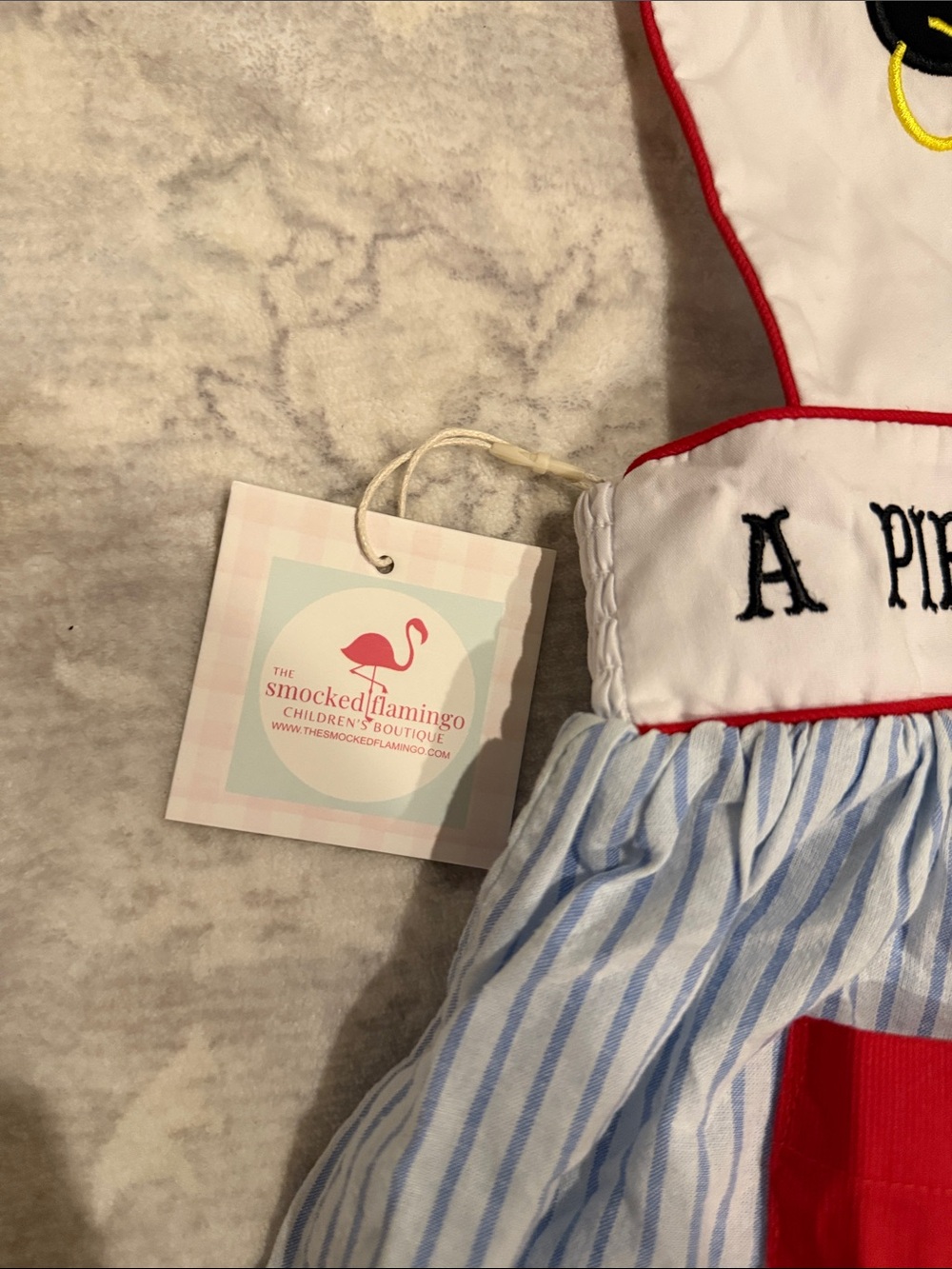 NWT The Smocked Flamingo Embroidered Pirate Mickey Mouse Disney Dress size 5 - Picture 2 of 4